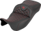 SADDLEMEN RoadSofa™ Tri Gripper Seat - Extended Reach - Red Stitch - w/o Backrest - FLH/FLT '08-'25 808-07B-21104