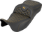 SADDLEMEN RoadSofa™ Tri Gripper Seat - Extended Reach - Gold Stitch - w/o Backrest - FLH/FLT '08-'25 808-07B-21107