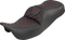 SADDLEMEN RoadSofa™ Tri Gripper Seat - Standard Reach - Red Stitch - w/o Backrest - FLH/FLT '08-'25 808-07B-21004