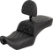 SADDLEMEN RoadSofa™ Seat - with Backrest - Lattice Stitch - RH975 '22-'25 822-11-182BR