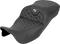 SADDLEMEN RoadSofa™ Tri Gripper Seat - Extended Reach - Silver Stitch - w/o Backrest - FLH/FLT '08-'25 808-07B-21105