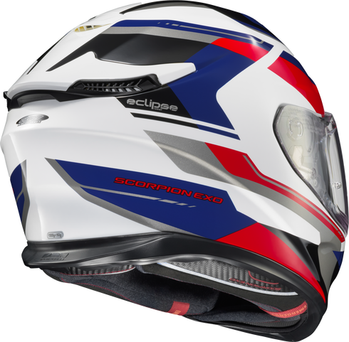 SCORPION EXO Exo Eclipse Full Face Helmet Lunar White/Red/Blue Lg - 75-2426L