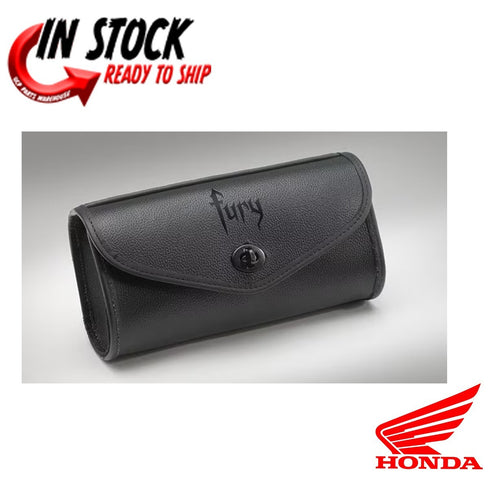 HONDA LEATHER FRONT POUCH BAG WITH FURY LOGO 2010 - 2025 VTX1300CX VTX1300 FURY