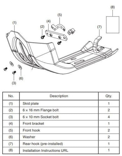 HONDA HD PLASTIC SKID PLATE 2023-24 XR150L 0SP19-KRH-A00 GENUINE OEM NEW