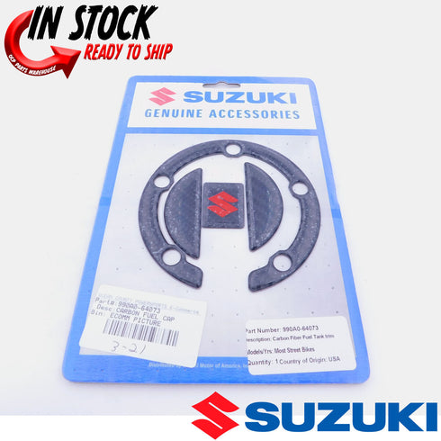 SUZUKI GSX-R 600 GSX-R 750 GSX-R 1000 HAYABUSA CARBON FIBER FUEL CAP TRIM NEW