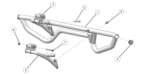 POLARIS BLACK REAR SPORT BUMPER 2016-2023 GENERAL 1000 OEM NEW 2884345