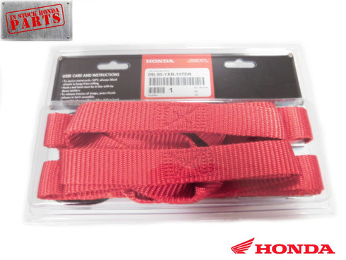 GENUINE HONDA MOTORCYCLE ATV TIE DOWN STRAPS WITH 2 SOFT STRAPS RED