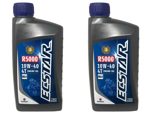 Suzuki Ecstar R5000 10W-40 Motorcycle Engine Oil 2 QUARTS 990A0-01E10-01Q 2 PACK