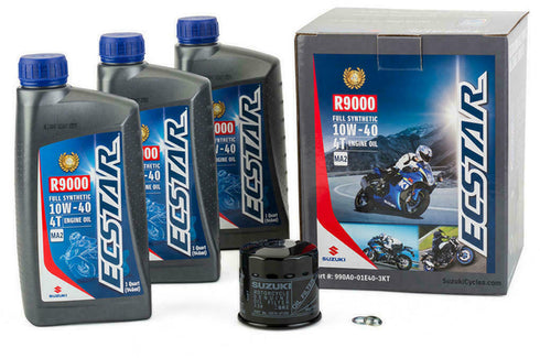 Suzuki ECSTAR Full-Synthetic 10W40 Oil Change Kit 3 Quarts 990A0-01E40-3KT