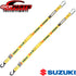 NEW OEM GENUINE SUZUKI 1.5" YELLOW PREMIUM TIE-DOWN STRAPS SET 990A0-99010-YEL