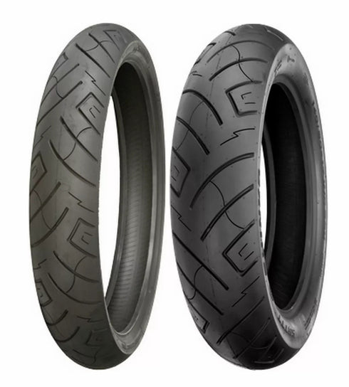 New Shinko 100/90-19 & 150/80-16 777 H.D. Tire Set For Harley-Davidson XL & Dyna
