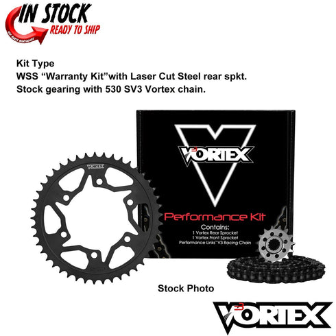 Yamaha FZS1000 / FZ1 01-05 Vortex 530 Chain and Sprocket Kit 16-43 Tooth CK6136