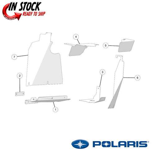 2018-2025 Genuine Polaris Ranger XP 1000/CREW Mud Guards 2889689