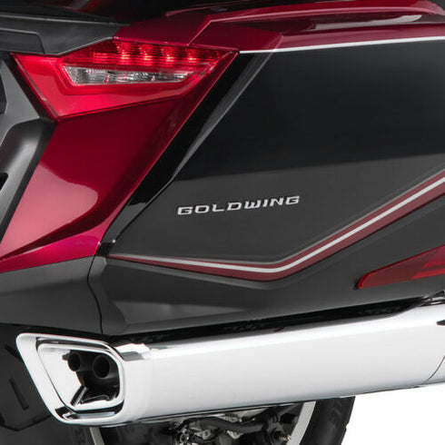 HONDA SADDLEBAG CHROME EMBLEMS (2) 2018-2023 GOLDWING GL1800 OEM