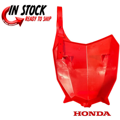 HONDA FENDER NUMBER PLATE 2023-2024 CRF125F / FB EXTREME RED OEM 61140-K28-AE0ZB
