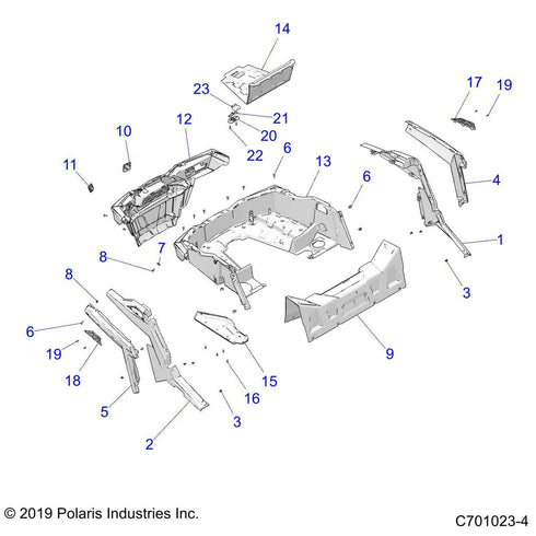 Polaris FENDER, REAR FLAIR, RH, BLACK