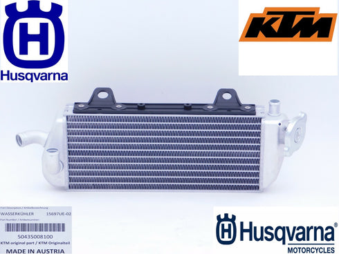 KTM Husqvarna OEM Radiator Right Side 50435008100 2016-2018 250 350 450 SX-F FC