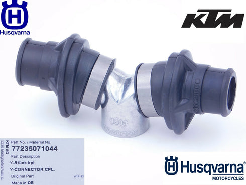 11 - 16 KTM / HUSQVARNA RADIATOR HOSE Y CONNECTOR T COUPLING (SEE FITMENT)