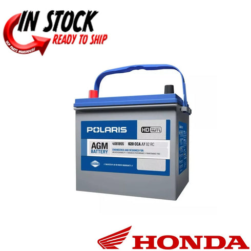 Genuine OEM Polaris Ranger RZR Heavy Duty AGM Battery, Part 4081855