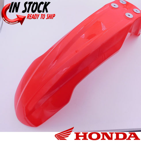 HONDA FRONT FENDER CR125 CR250 CRF250 CRF450 R X GENUINE OEM EXTREME RED R292R