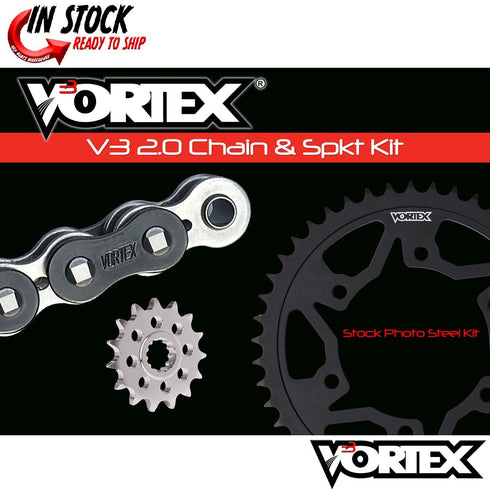 Kawasaki ZX6R 07-12 Vortex 520 Chain and Sprocket Kit 15-45 Tooth CK6349