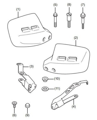 HONDA HANDGUARD KIT 2023-2025 SCL500 SCRAMBLER GENUINE OEM 08P71-K3S-JA0