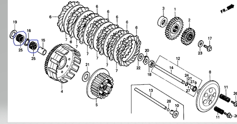 HONDA ENGINE CLUTCH SHAFT BEARING ATC TRX 250R ATC250R TRX250R OEM 91023-KG4-004