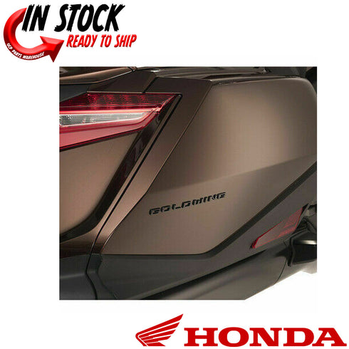 HONDA SADDLEBAG BLACK CHROME EMBLEMS (2) 2018-2023 GOLDWING GL1800 OEM