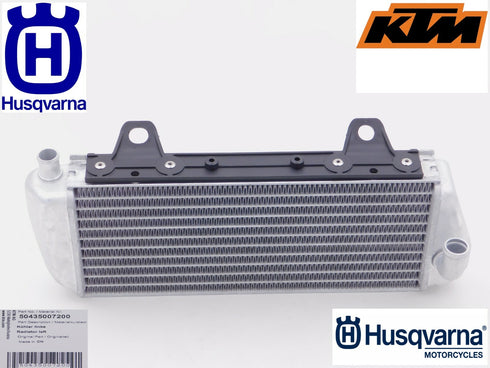 HUSQVARNA KTM LEFT SIDE RADIATOR GENUINE OEM NEW 50435007200