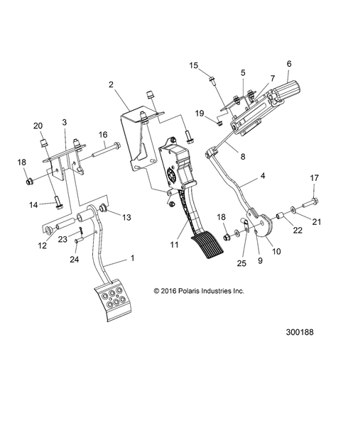 Polaris Electronic Throttle Pedal, Genuine OEM Part 4014989, Qty 1