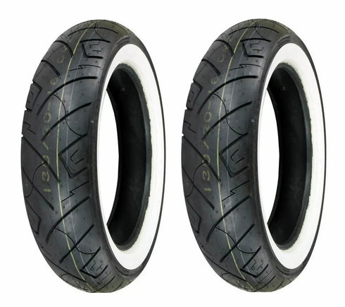 SHINKO 777 HD WHITE WALL TIRE SET SUZUKI VL800/VZ800 & V-STAR 130/90-16 & 170/80