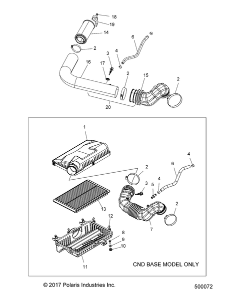 POLARIS AIR FILTER INTAKE 2016-2019 SLINGSHOT GENUINE OEM 7082137 NEW