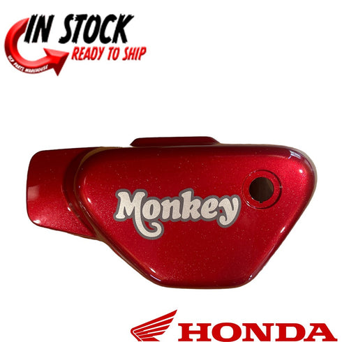 HONDA LEFT UPPER SIDE COVER 2022-2024 MONKEY Z125 PEARL NEBULA RED OEM NEW