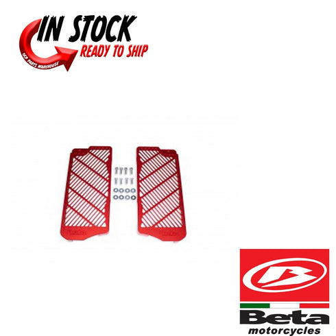 BETA RED RADIATOR GUARDS BILLET ALUMINUM 125-500 RR/RACE/RR-S/RS 2T OEM