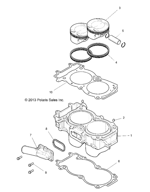 POLARIS GASKET CYLINDER HEAD GENUINE NEW OEM Part 5813737