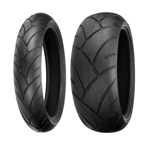 SHINKO 005 ADVANCE FRONT / REAR MOTORCYCLE TIRES 120/70ZR17 190/50ZR17