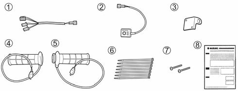 SUZUKI HEATED GRIP SET 2022-2025 GSX-S 1000 GT GX OEM GENUINE NEW 57100-48822