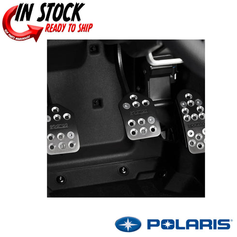 POLARIS PREMIUM BILLET PEDAL COVERS BY SPARCO NEW OEM - MATTE BLACK