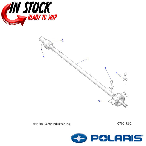 NEW OEM POLARIS REAR PROPSHAFT ASSEMBLY 2017-2019 4P EPS RANGER GENERAL 1333918