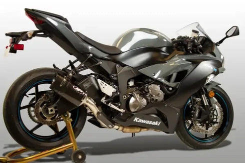 M4 EXHAUST TECH 1 CARBON FIBER SLIP-ON MUFFLER KAWASAKI  2009-2024 ZX6R KA6934