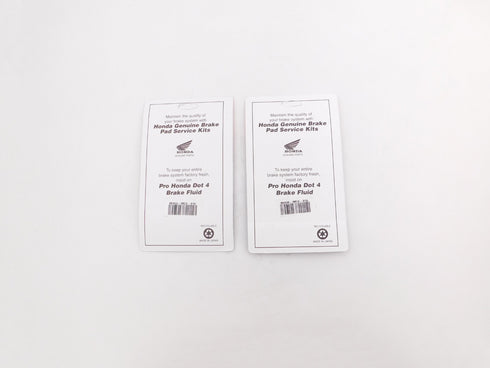 HONDA BRAKE PAD KIT FRONT 2001-2017 GOLDWING GL1800 & F6B OEM NEW