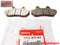 New Genuine Honda Rear Brake Pad Pads 1990-2000 GL 1500 All Gold Wing OEM