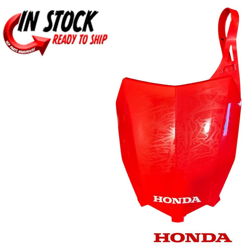 HONDA FENDER NUMBER PLATE 2023-2024 CRF125F / FB EXTREME RED OEM 61140-K28-AE0ZB