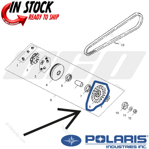 Polaris 2007 - 2021 Outlaw Sportsman 50 90 110 OEM Moveable Sheave 0453608
