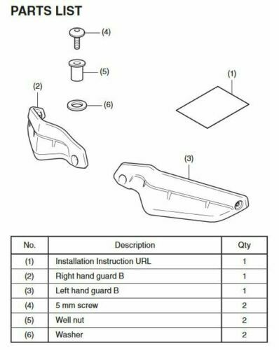 NEW OEM HONDA 20 - 25 AFRICA TWIN L1 HAND GUARD EXTENSIONS RED 08P72-MKS-E00ZD