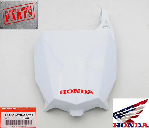 HONDA FRONT NUMBER PLATE 2019-2021 CRF110F CRF125F GENUINE OEM FENDER NEW