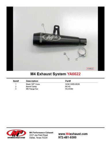 M4 EXHAUST 2006-2020 YAMAHA R6 GP MOUNT SLIP ON MUFFLER BLACK GENUINE M4