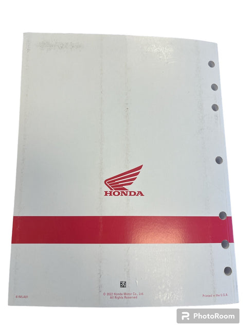 HONDA SERVICE MANUAL BOOK 2021-2023 REBEL 1100 OEM NEW GENUINE 61MLA01
