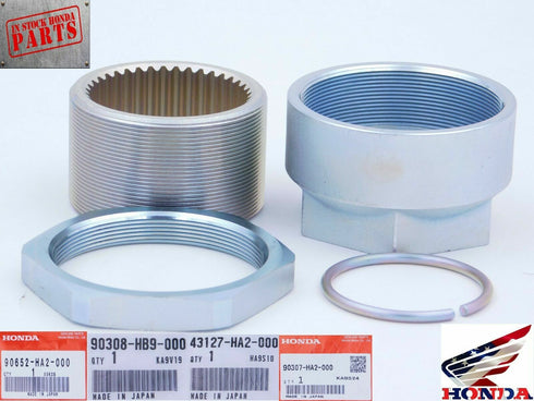 HONDA ATC TRX 250R 250X 300EX 350X 400EX 450R 450ER AXLE LOCK NUT ASSEMBLY OEM