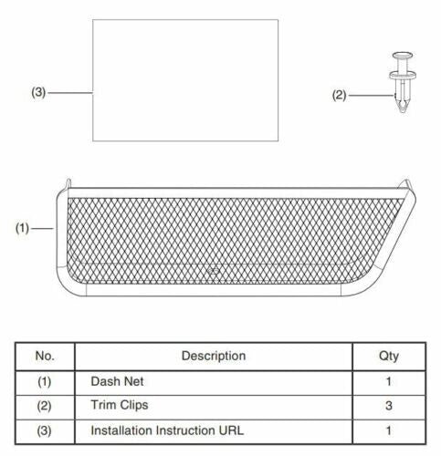 NEW OEM HONDA 2022-2024 PIONEER 1000 3P 5P DASH POCKET STORAGE NET 0SL60-HL4-A00